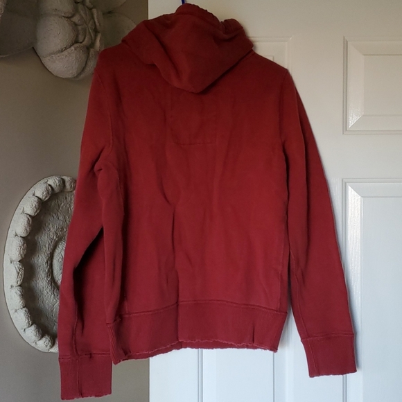 Men's ABERCROMBIE Burgundy Hooded Sweatshirt